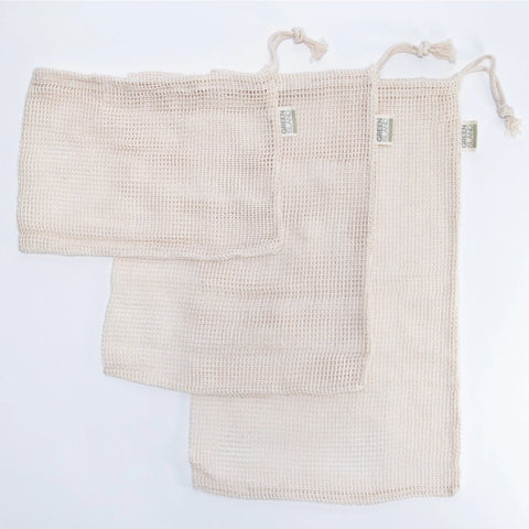 Organic mesh produce bags - set of 3