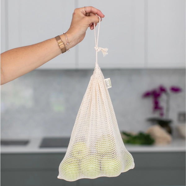 Organic mesh produce bags - set of 3